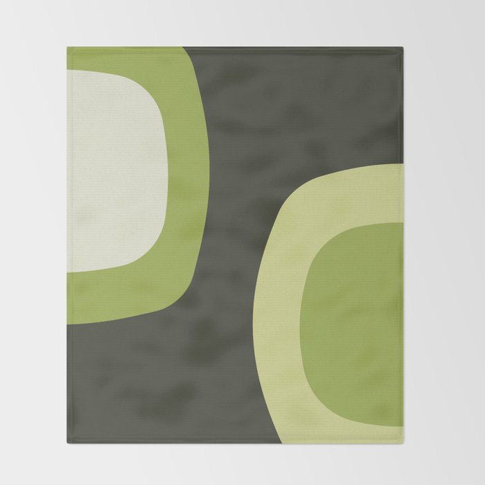 Scandinavian Minimalist Art Chartreuse Throw Blanket Gallery Image 2