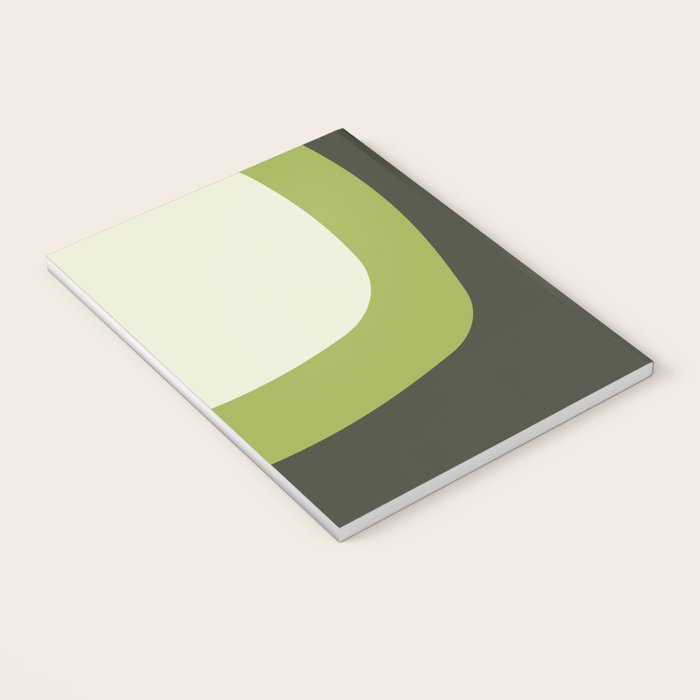 Scandinavian Minimalist Art Chartreuse Notebook Gallery Image 3
