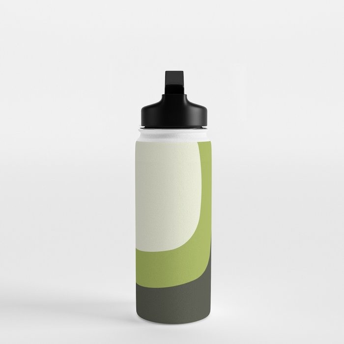 Scandinavian Minimalist Art Chartreuse Water Bottle Gallery Image 3