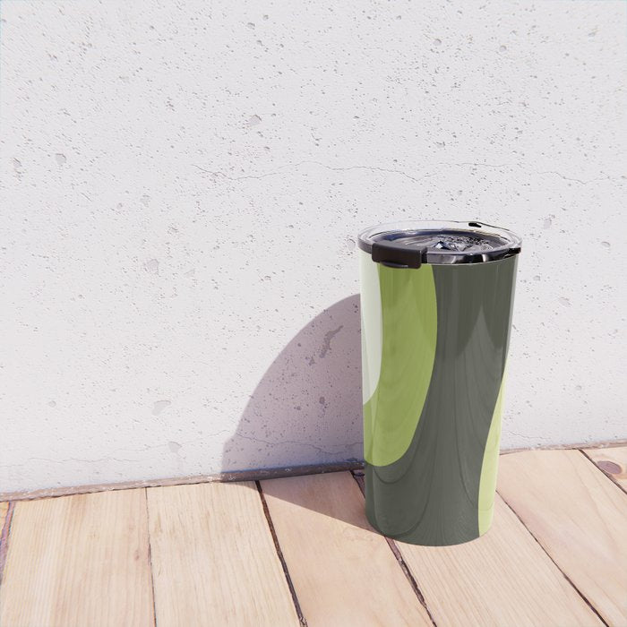 Scandinavian Minimalist Art Chartreuse Travel Mug Gallery Image 4