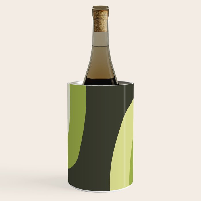Scandinavian Minimalist Art Chartreuse Wine Chiller Gallery Image 1
