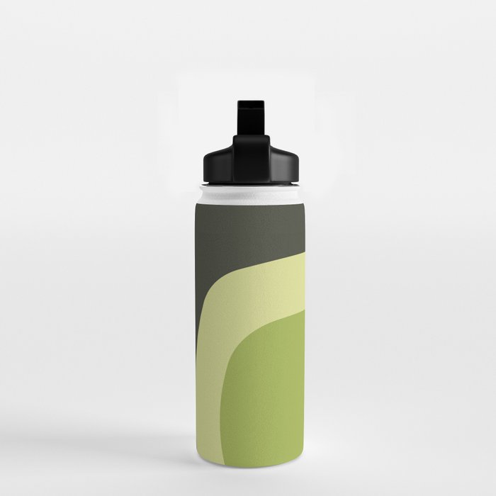 Scandinavian Minimalist Art Chartreuse Water Bottle Gallery Image 2