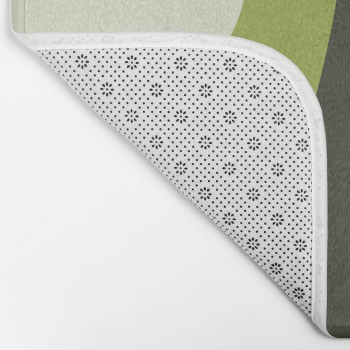 Scandinavian Minimalist Art Chartreuse Bath Mat Gallery Image 2