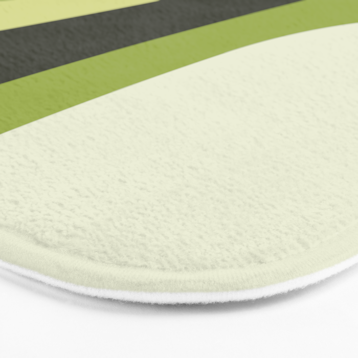 Scandinavian Minimalist Art Chartreuse Bath Mat Gallery Image 3