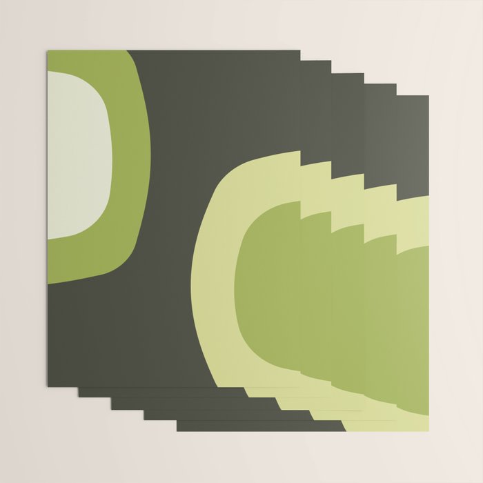 Scandinavian Minimalist Art Chartreuse Wrapping Paper Gallery Image 3