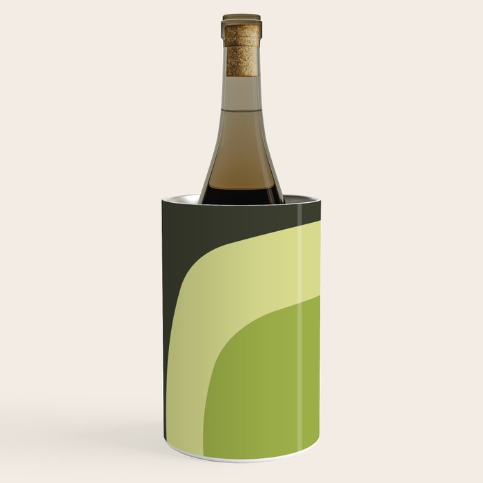 Scandinavian Minimalist Art Chartreuse Wine Chiller Gallery Image 3