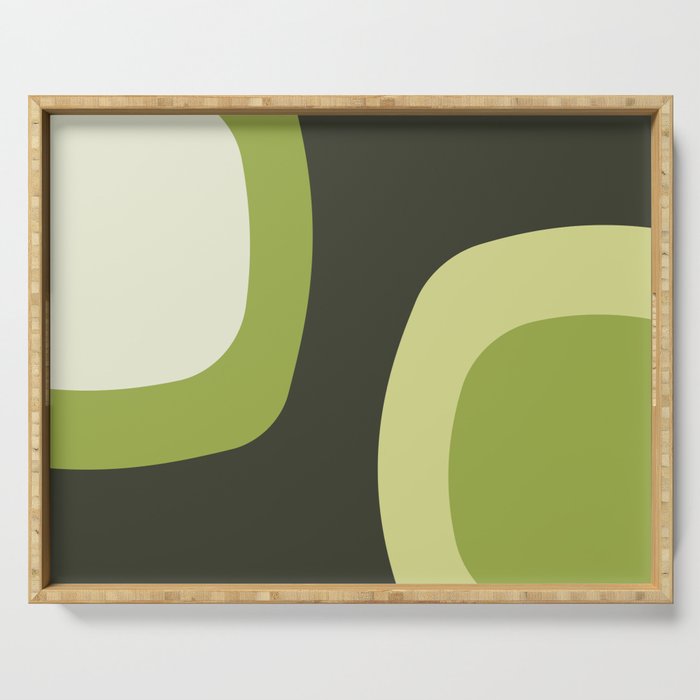 Scandinavian Minimalist Art Chartreuse Serving Tray Gallery Image 1