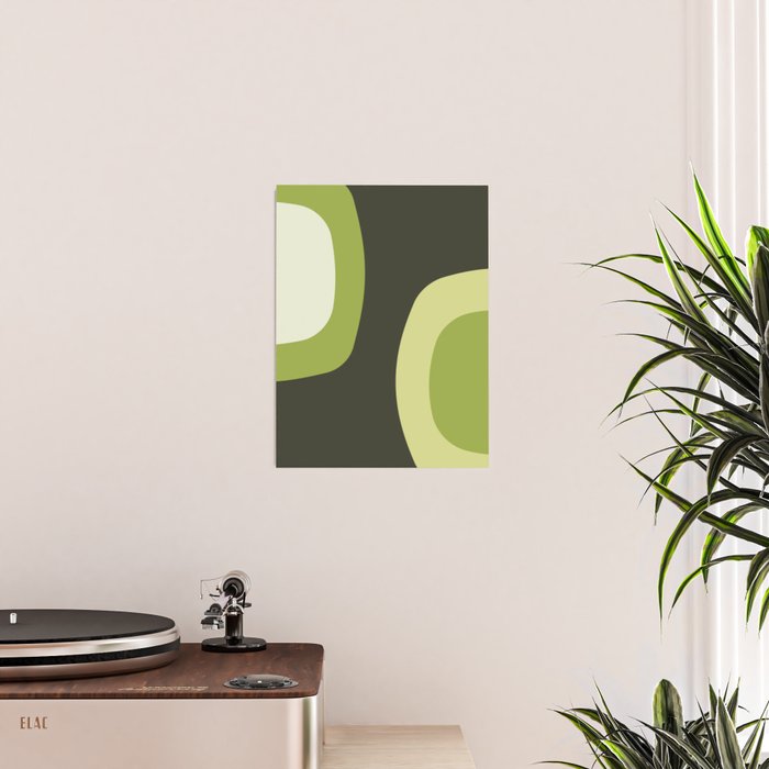 Scandinavian Minimalist Art Chartreuse Poster Gallery Image 2