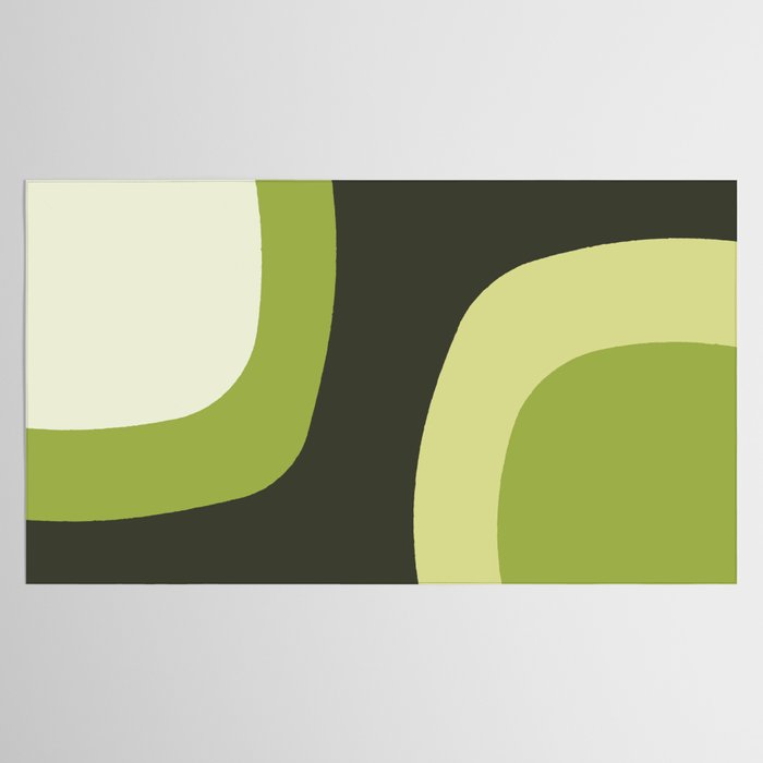 Scandinavian Minimalist Art Chartreuse Tablecloth Gallery Image 2