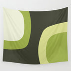 Scandinavian Minimalist Art Chartreuse Wall Tapestry Gallery Image 4