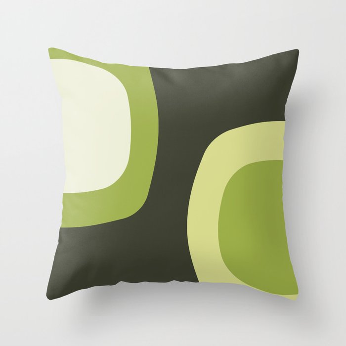 Scandinavian Minimalist Art Chartreuse Throw Pillow Gallery Image 1