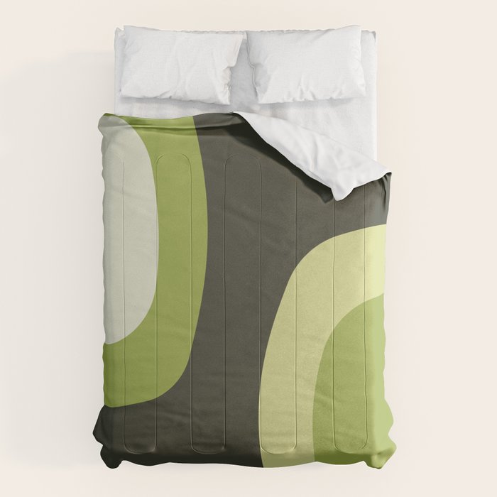 Scandinavian Minimalist Art Chartreuse Comforter Gallery Image 1