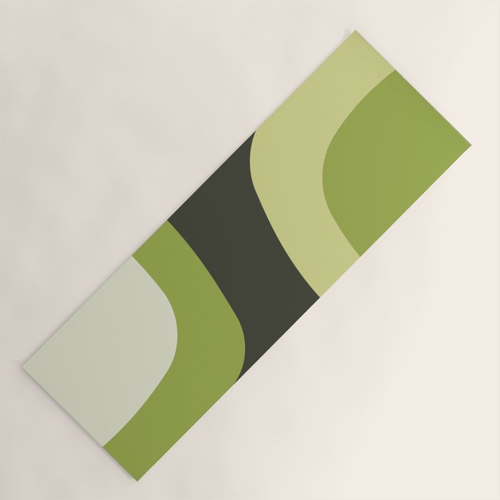 Scandinavian Minimalist Art Chartreuse Yoga Mat Gallery Image 1