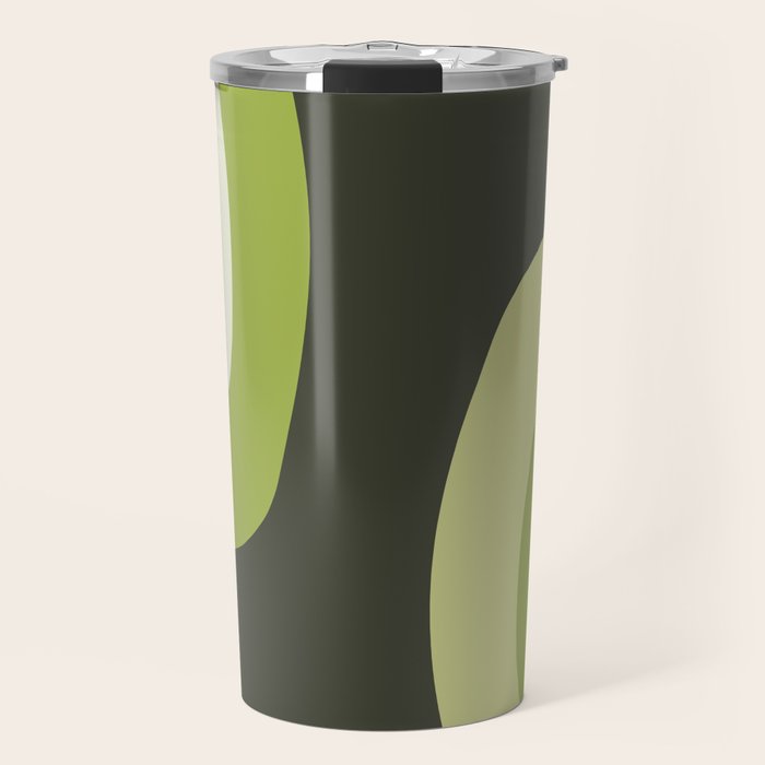 Scandinavian Minimalist Art Chartreuse Travel Mug Gallery Image 1