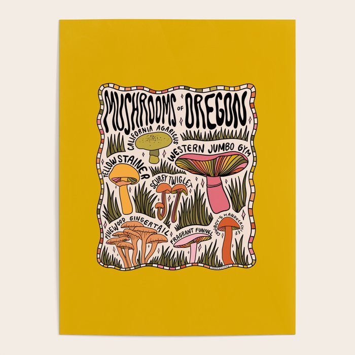 Mushrooms of Oregon Poster Gallery Image 1