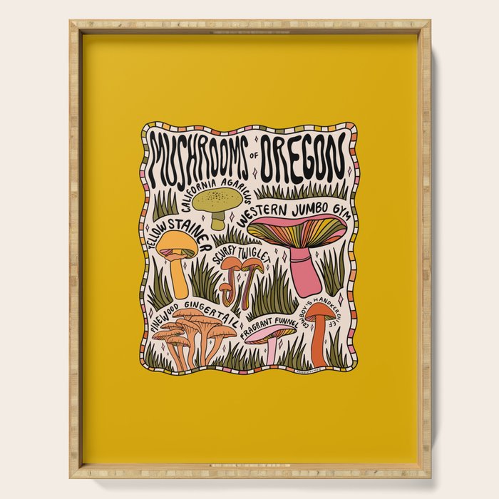 Mushrooms of Oregon Serving Tray Gallery Image 1