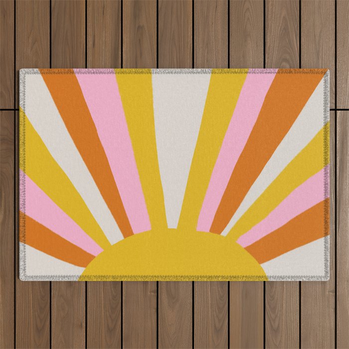 sunshine state of mind Outdoor Rug Gallery Image 1
