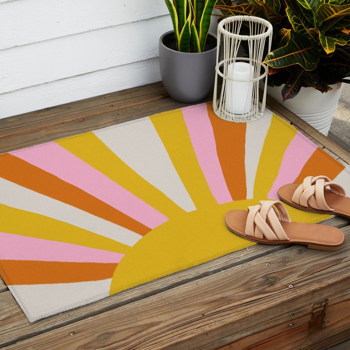 sunshine state of mind Outdoor Rug Gallery Image 2