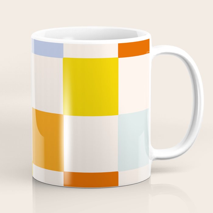 Retro Rainbow Checkerboard  Coffee Mug Gallery Image 1