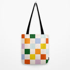 Retro Rainbow Checkerboard  Tote Bag Gallery Image 2