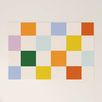 Retro Rainbow Checkerboard  Welcome Mat Gallery Image 1