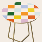 Retro Rainbow Checkerboard  Side Table Gallery Image 2