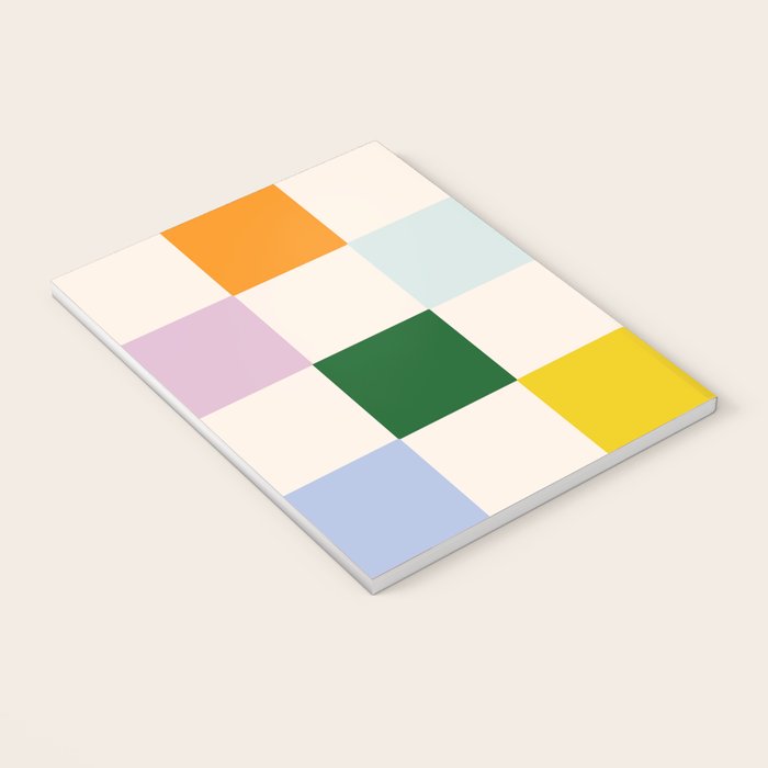 Retro Rainbow Checkerboard  Notebook Gallery Image 3