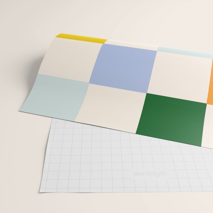 Retro Rainbow Checkerboard  Wrapping Paper Gallery Image 2