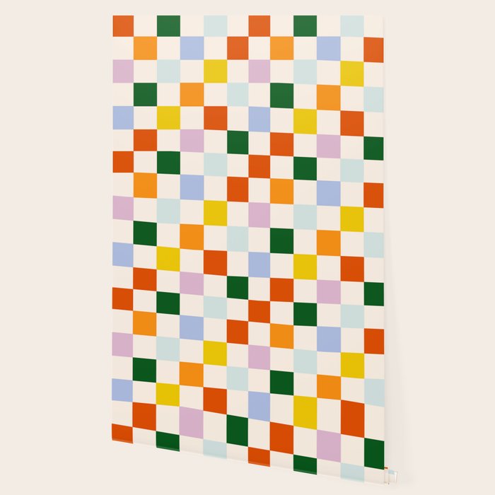 Retro Rainbow Checkerboard  Wallpaper Gallery Image 2