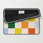 Retro Rainbow Checkerboard  Laptop Sleeve Gallery Image 2