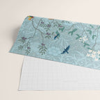 Chinoiserie Aqua Turquoise Garden Fresco & William Morris Art Wrapping Paper Gallery Image 2