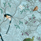 Chinoiserie Aqua Turquoise Garden Fresco & William Morris Art Coffee Mug Gallery Image 2