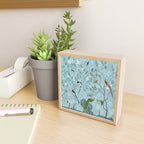 Chinoiserie Aqua Turquoise Garden Fresco & William Morris Art Mini Art Print Gallery Image 2