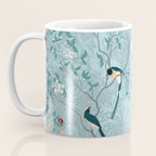 Chinoiserie Aqua Turquoise Garden Fresco & William Morris Art Coffee Mug Gallery Image 3