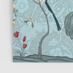 Chinoiserie Aqua Turquoise Garden Fresco & William Morris Art Poster Gallery Image 3