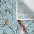 Chinoiserie Aqua Turquoise Garden Fresco & William Morris Art Wall Tapestry Gallery Image 3