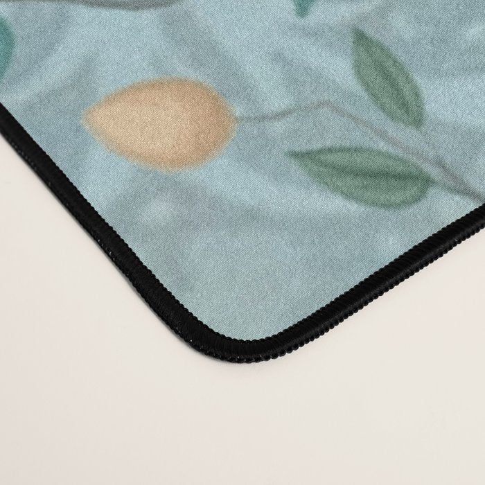 Chinoiserie Aqua Turquoise Garden Fresco & William Morris Art Desk Mat Gallery Image 4