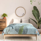Chinoiserie Aqua Turquoise Garden Fresco & William Morris Art Comforter Gallery Image 3