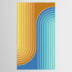 Gradient Curvature XII Beachy Blue and Orange Tablecloth Gallery Image 2