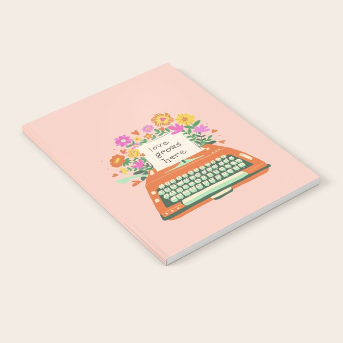 Floral typewriter Notebook Gallery Image 2