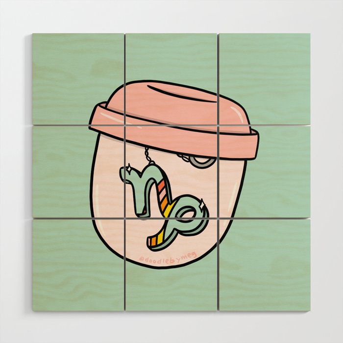 Capricorn Keychain Wood Wall Art Gallery Image 1