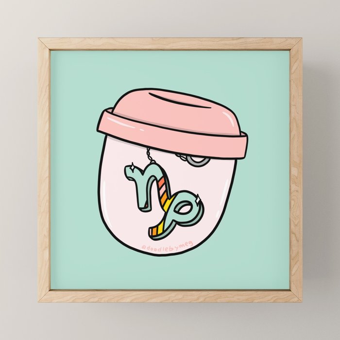 Capricorn Keychain Mini Art Print Gallery Image 1