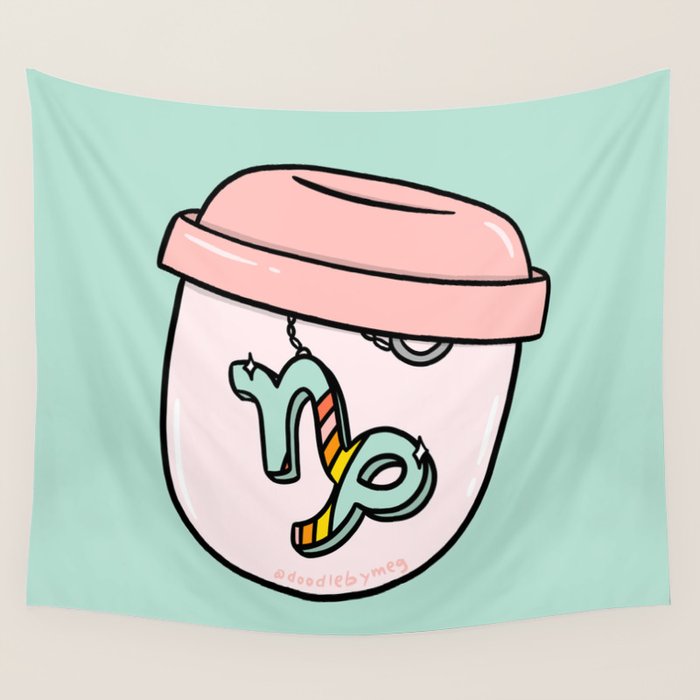 Capricorn Keychain Wall Tapestry Gallery Image 1