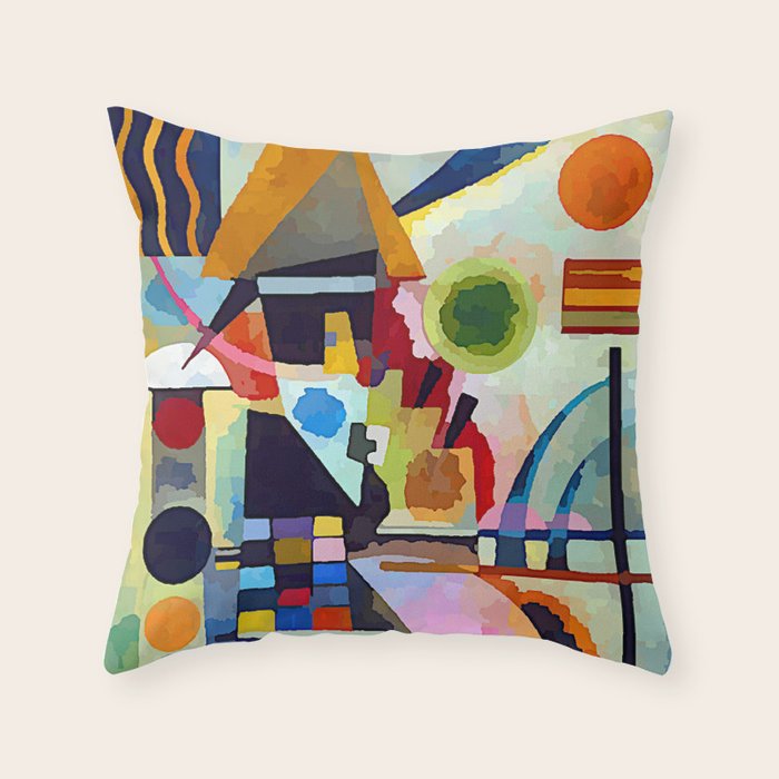 Wassily Kandinsky Swinging Throw Pillow Gallery Image 1