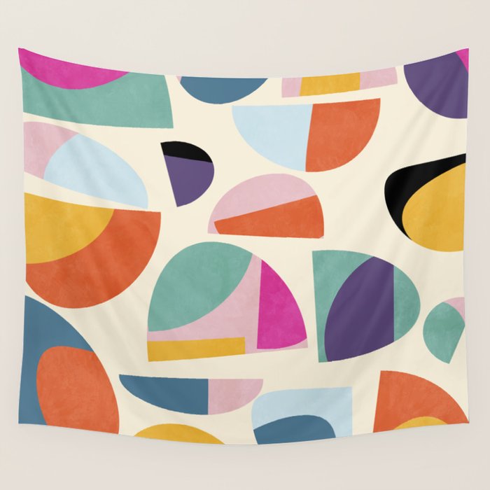 abstract modern mid century Wall Tapestry Gallery Image 1