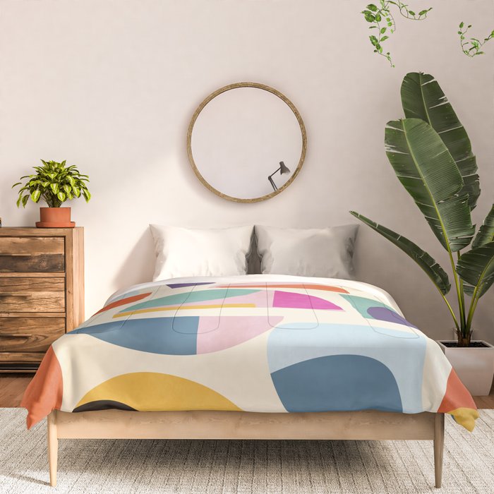 abstract modern mid century Comforter Gallery Image 3