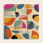 abstract modern mid century Wood Wall Art Gallery Image 1