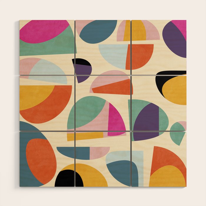 abstract modern mid century Wood Wall Art Gallery Image 1