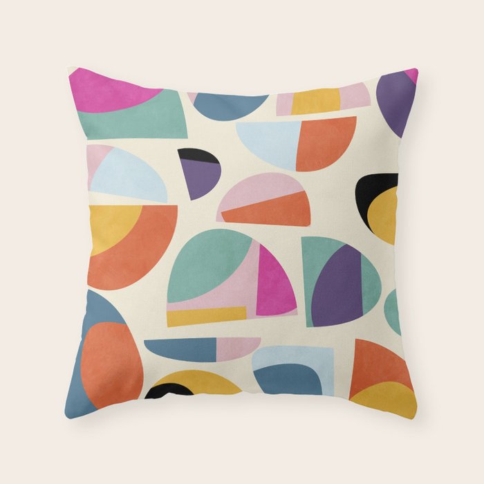 abstract modern mid century Throw Pillow Gallery Image 1