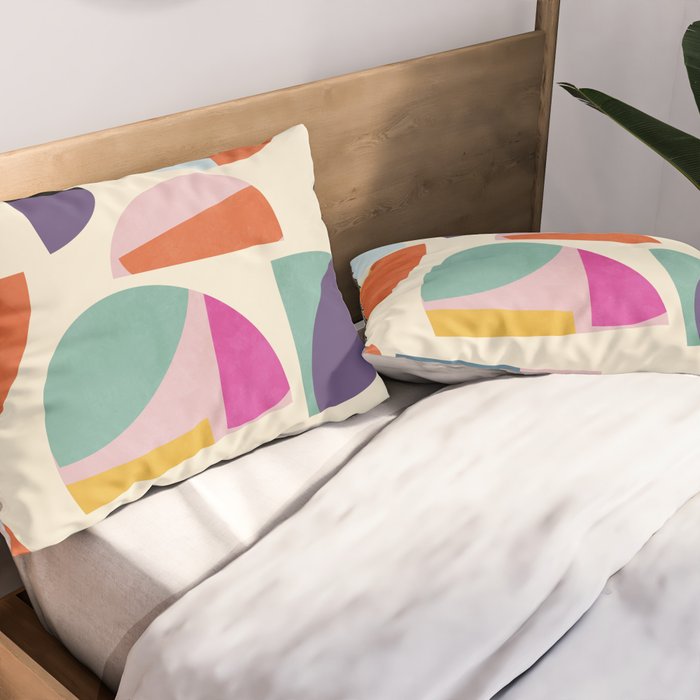 abstract modern mid century Pillow Sham Gallery Image 2